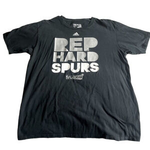 Adidas Rep Hard Spurs Graphic T Shirt Mens Black Large